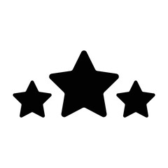 three 3 star icon symbol vector illustration 