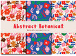 © Sasa Khalisa - Retro Groovy Abstract Botanical Floral Seamless Pattern