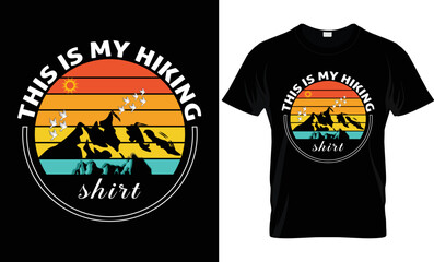 Wall Mural - I will do awesome hiking t shirt design