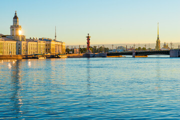 Wall Mural - Kunstkamera building at the University embankment of Neva river in St Petersburg,Russia. The Kunstkamera is the first museum in Russia