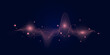 © LariBat - Abstract wave on dark blue background. Music wave, electronic music, music written by AI, big data, concept. Vector