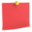 © dekzer007 - Note paper with push pin. 3D illustration.