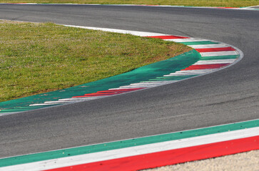 detail of curb on a racing track