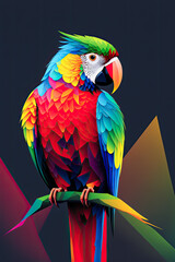 Canvas Print - Parrot design, background, graphic. Generative AI