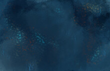 A Digital Illustration Of An Abstract Background Dark Blues And Some Touches Of Rust.