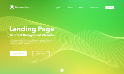 Wall Mural - gradient abstract wave background. landing page. template for websites or apps. modern design. abstr