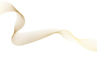 abstract gold gradient wave element for design. digital frequency track equalizer. stylized line art