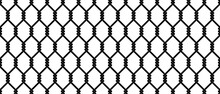 Black White Wire Mesh Seamless Pattern.chainlink Pattern