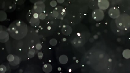 Wall Mural - Abstract background with animation of flying and flickering particles as bokeh of light. Animation of seamless loop.Dust bubbles snow animation.Bokeh Shiny Particles Loop Animation.