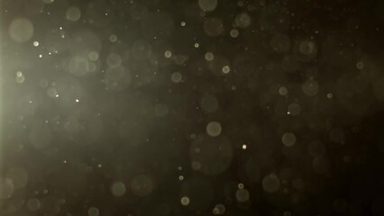 Wall Mural - Abstract background with animation of flying and flickering particles as bokeh of light. Animation of seamless loop.Dust bubbles snow animation.Bokeh Shiny Particles Loop Animation.