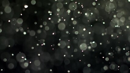Wall Mural - Abstract background with animation of flying and flickering particles as bokeh of light. Animation of seamless loop.Dust bubbles snow animation.Bokeh Shiny Particles Loop Animation.