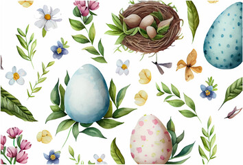 Wall Mural - vector illustration of easter theme pattern for fabric print, wrapping paper design