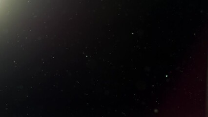 Wall Mural - Abstract background with animation of flying and flickering particles as bokeh of light. Animation of seamless loop.Dust bubbles snow animation.Bokeh Shiny Particles Loop Animation.