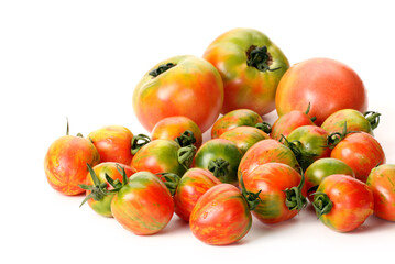 Sticker - fresh tomatoes on white background 