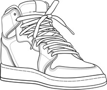 The Most Famous Basketball Shoes	Line Art