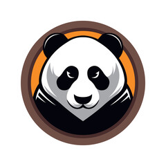Wall Mural - Panda Mascot Logo Concept Vector Illustration Cartoon. Suitable For Logo, Wallpaper, Banner, Background, Card, Book Illustration, T-Shirt Design, Sticker, Cover, etc