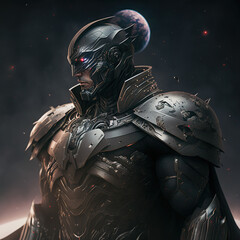 Wall Mural - hero in space with armor