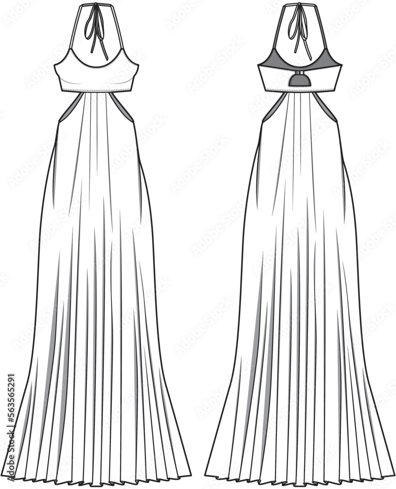 striped flounce maxi halter dress Mackenna Navy Cotton Stripe Halter Smock Back Maxi Dress