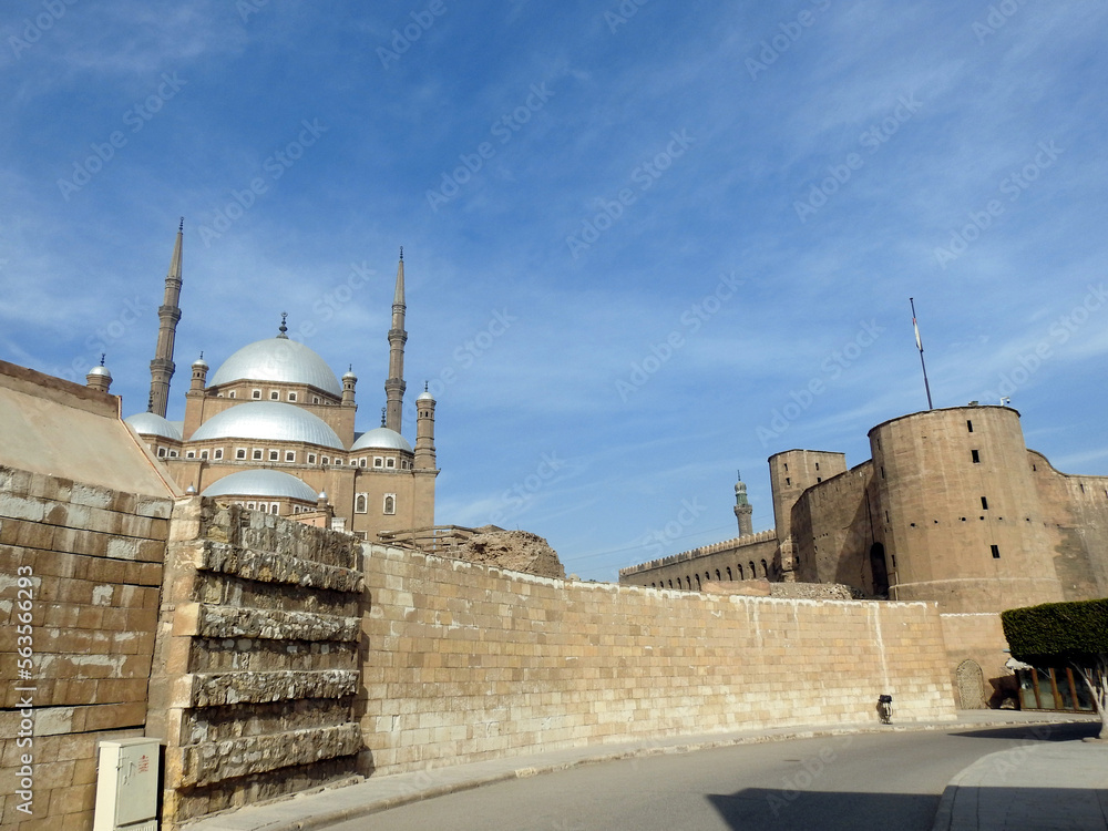 The Citadel of Cairo or Citadel of Saladin, a medieval Islamic-era ...