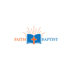 Wall Mural - Faith Baptist Logo. Baptist church symbol icon isolated on white background