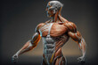 human body anatomy muscles - Illustration - Generative AI