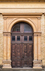 Wall Mural - Carved wooden old door	