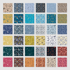 Wall Mural - set of terrazzo style seamless patterns