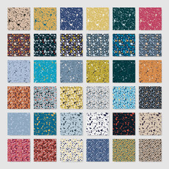 Wall Mural - set of terrazzo style seamless patterns