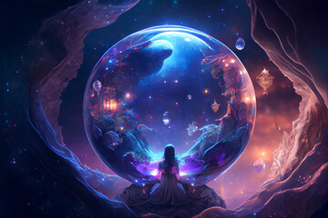 interdimensional travel and parallel universes, ai illustration