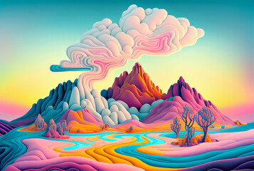 Wall Mural - surreal  landscape