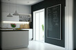 © zzzz17 - Glamorous Modern Kitchen: White Board Wall for Function and Style. Generative AI