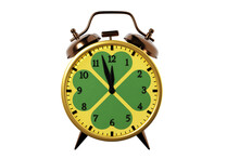 Saint Patrick's Day. Alarm Clock Close-up On A Transparent Background
