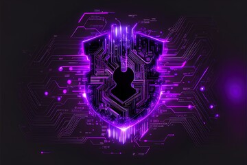 Wall Mural - data protection, digitalsecurity, computer, internet, antivirus, hacker, cracker, Quantum Encryption,conceptual illustration,generated by ai