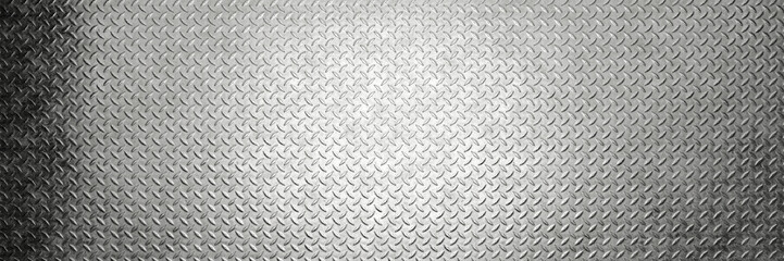 Diamond plate metal background. Brushed metallic texture. 3d rendering