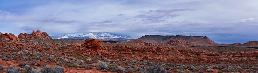 Wall Mural - Chuckawalla and Turtle Wall landscape views from trail  Cliffs National Conservation Area Wilderness Snow Canyon State Park St George, Utah