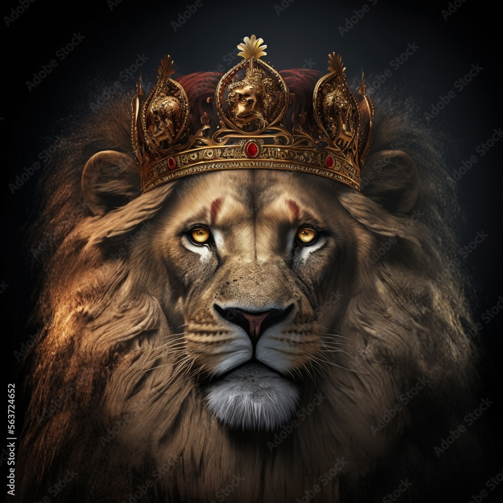 Lion, King of the jungle Stock Illustration | Adobe Stock