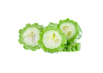 Sticker - bitter gourd slices  on transparent png