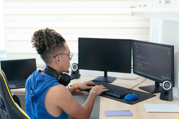 computer programmer working from home