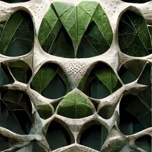 A Porous Bioinspired Facade Pattern Concrete Green Glazing Windows Made With Leaves And Tree Sap Biomimicry Bionic Fantastic  