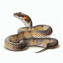 Chicken Snake Full Body Image With White Background Ultra Realistic



