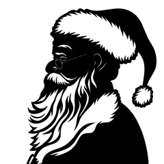 Santa PNG Sillouette