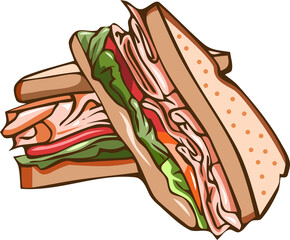 Sandwich png graphic clipart design