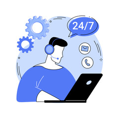 Wall Mural - customer support abstract concept vector illustration.