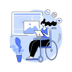 Canvas Print - Assistive technology abstract concept vector illustration.