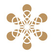 Abstrak Gold Circle Flower Logo Template Desain Ilustrasi. Vektor EPS 10. ilustrasi stok