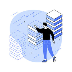 Wall Mural - database abstract concept vector illustration.