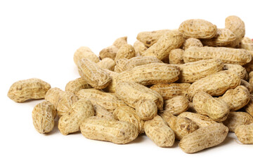 Canvas Print - peanuts on white background