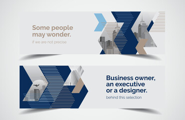 set of modern design - vector web banners design background or header templates, horizontal advertis