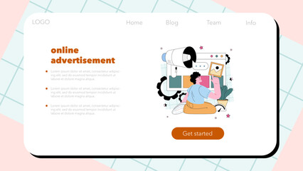 Canvas Print - marketing audit web banner or landing page. market, targeting audience