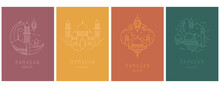Ramadan Kareem. Islamic Greeting Card Template With Ramadan For Wallpaper Design. Poster, Media Banner.